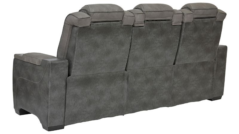 Rear View of the Next-Gen POWER Reclining Sofa in Gray by Ashley Furniture | Home Furniture Plus Bedding