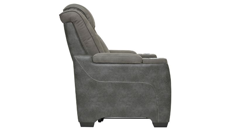 Side View of the Next-Gen POWER Recliner in Gray by Ashley Furniture | Home Furniture Plus Bedding