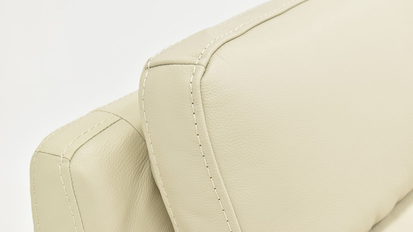 Upper Headrest View of the Dove POWER Reclining Sofa in Off White by Man Wah | Home Furniture Plus Bedding