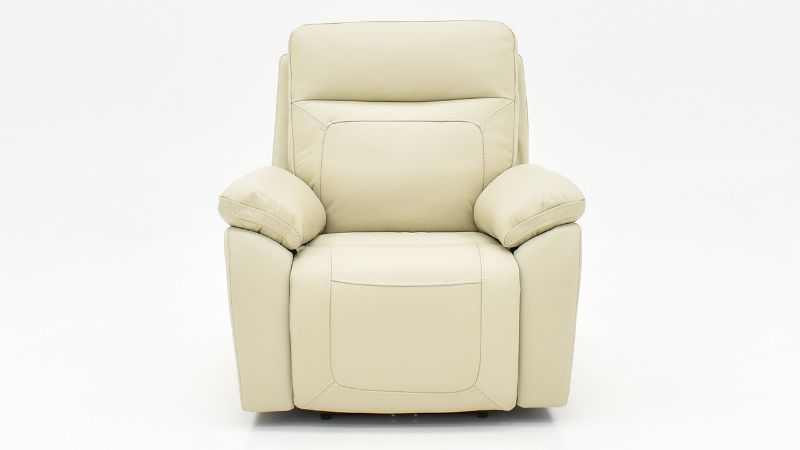 Front Facing View of the Dove POWER Recliner in Off White by Man Wah | Home Furniture Plus Bedding
