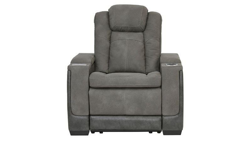 Front Facing View of the Next-Gen POWER Recliner in Gray by Asley Furniture | Home Furniture Plus Bedding