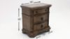 Dimension Details of the Tulsa Nightstand in Light Brown by Avalon Furniture | Home Furniture Plus Bedding