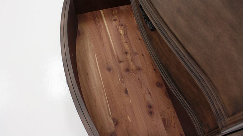 Drawer Interior of the Tulsa Chest of Drawers in Light Brown by Avalon Furniture | Home Furniture Plus Bedding