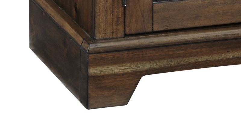 Close Up View of the Flynnter TV Stand in Brown by Ashley Furniture | Home Furniture Plus Bedding