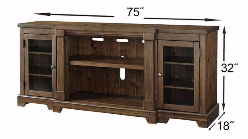 Dimension Details of the Flynnter TV Stand in Brown by Ashley Furniture | Home Furniture Plus Bedding