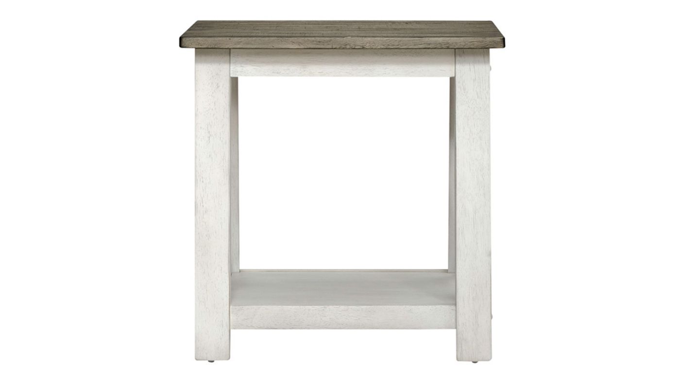 Front Facing View of the Laurel Bluff End Table in White by Liberty Furniture | Home Furniture Plus Bedding