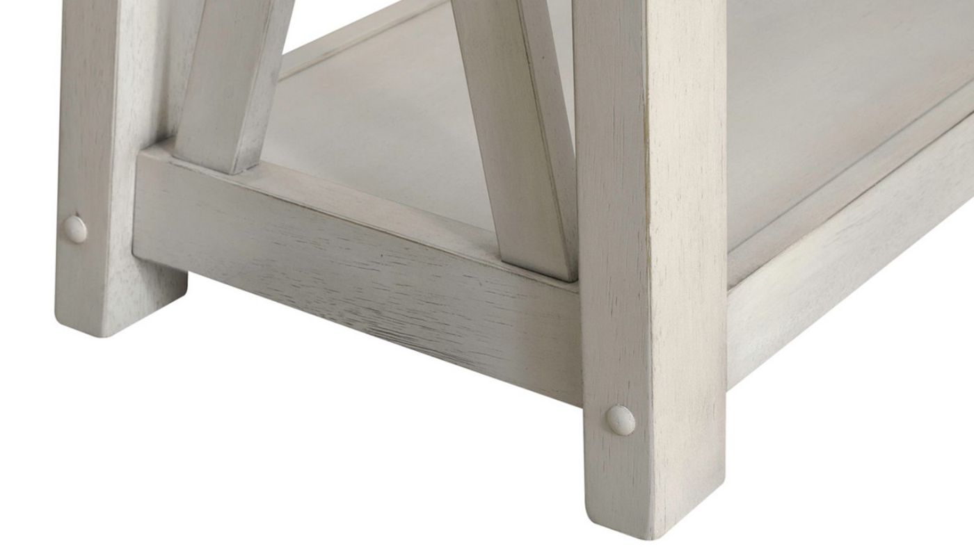 Close Up View of the Laurel Bluff Sofa Table in White by Liberty Furniture | Home Furniture Plus Bedding