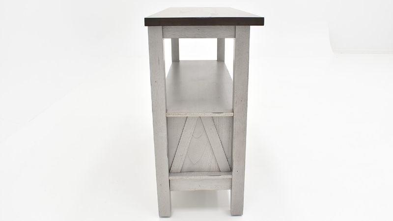 Side View of the Newport Dining Server in Gray by Liberty Furniture | Home Furniture Plus Bedding