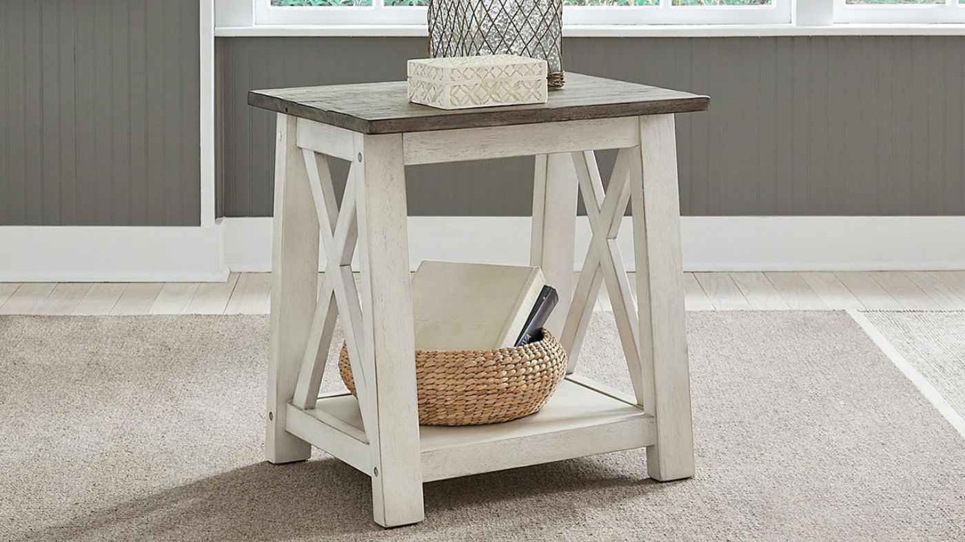 Room View of the Laurel Bluff End Table in White by Liberty Furniture | Home Furniture Plus Bedding