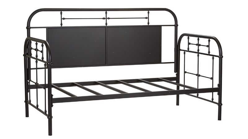 Angled View of the Vintage Metal Daybed in Black by Liberty Furniture | Home Furniture Plus Bedding