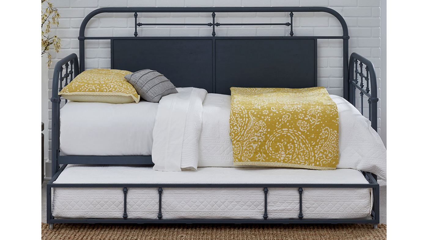 Room View of the Vintage Metal Daybed with Trundle in Navy by Liberty Furniture | Home Furniture Plus Bedding