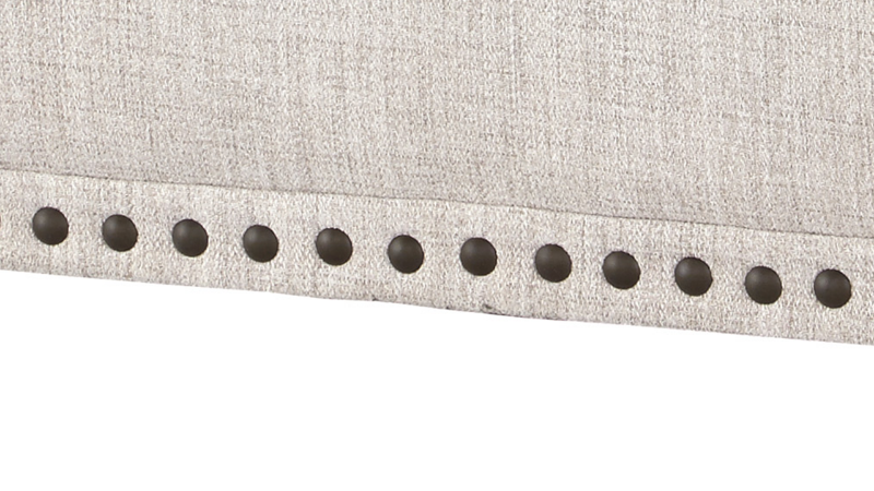 Nailhead Trim of the Tartonelle Accent Chair in Off White by Ashley Furniture | Home Furniture Plus Bedding