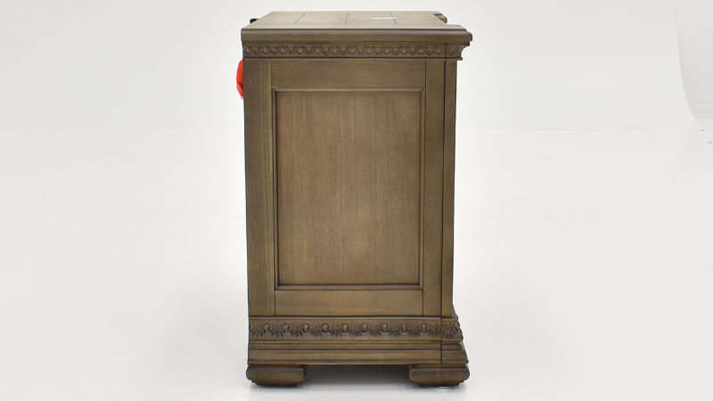 Side View of the Maria Nightstand in Gray by Avalon Furniture | Home Furniture Plus Bedding