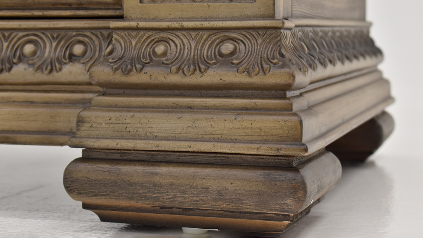 Close Up View of the Maria Dresser with Mirror in Gray by Avalon Furniture | Home Furniture Plus Bedding