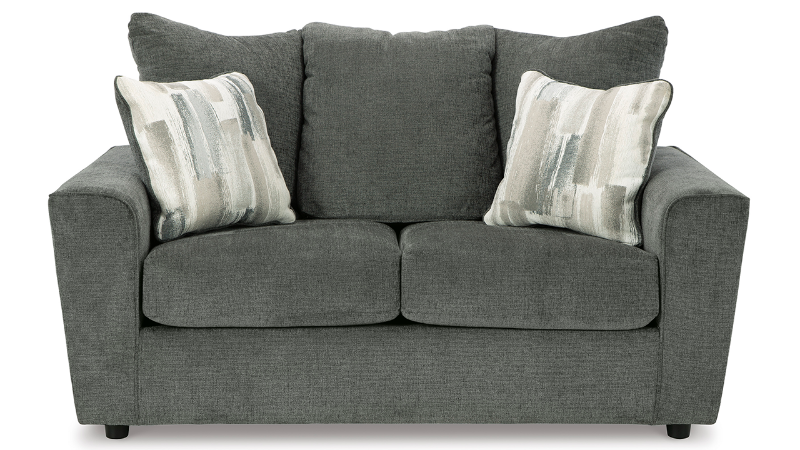 Front Facing View of the Stairatt Loveseat in Gray by Ashley Furniture | Home Furniture Plus Bedding