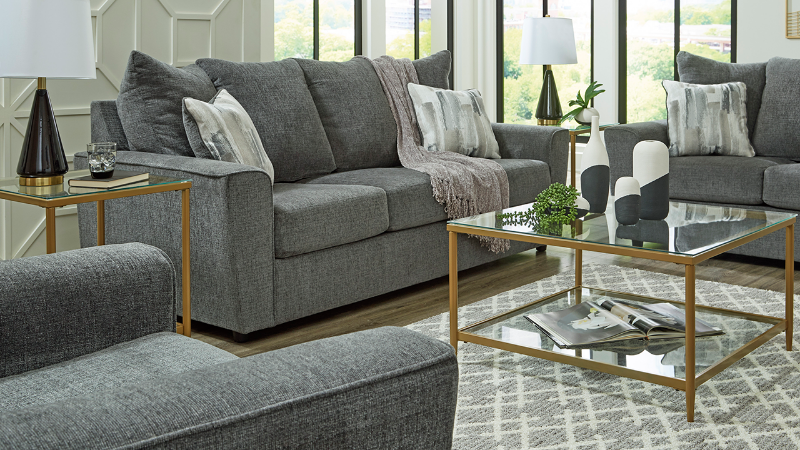 Room View of the Stairatt Sofa Set in Gray by Ashley Furniture | Home Furniture Plus Bedding
