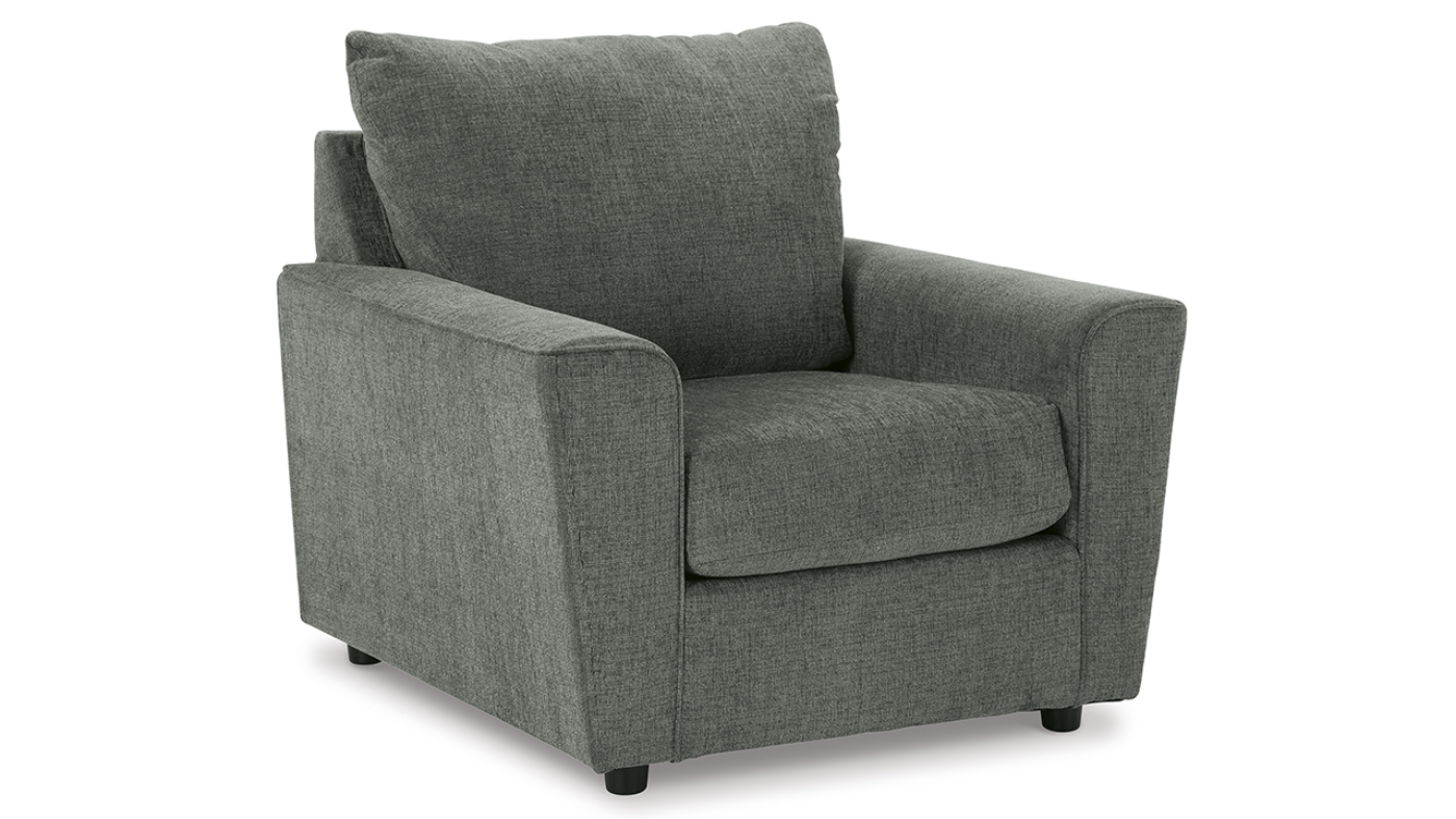 Angled View of the Stairatt Chair in Gray by Ashley Furniture | Home Furniture Plus Bedding