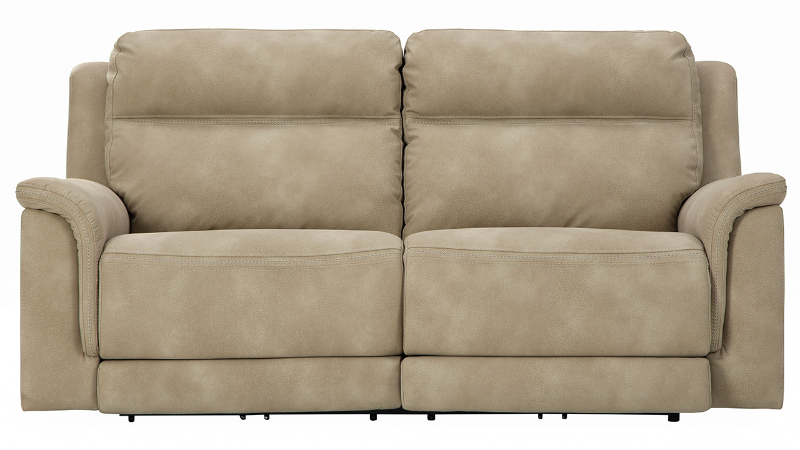 Front Facing View of the Next-Gen DuraPella Power Reclining Sofa  in Tan by Ashley Furniture | Home Furniture Plus Bedding