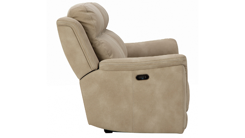Side View of the Next-Gen DuraPella Power Reclining Sofa  in Tan by Ashley Furniture | Home Furniture Plus Bedding
