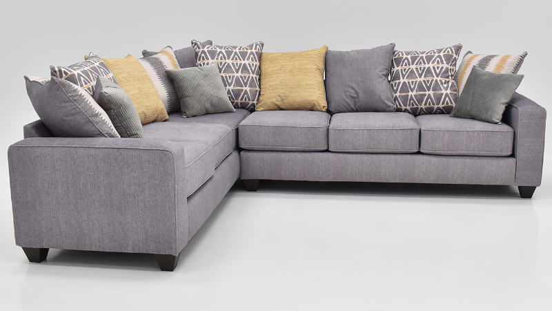 Side View of the Stonewash Sectional Sofa in Gray by Albany Industries | Home Furniture Plus Bedding