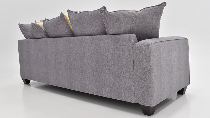 Rear View of the Stonewash Sectional Sofa in Gray by Albany Industries | Home Furniture Plus Bedding