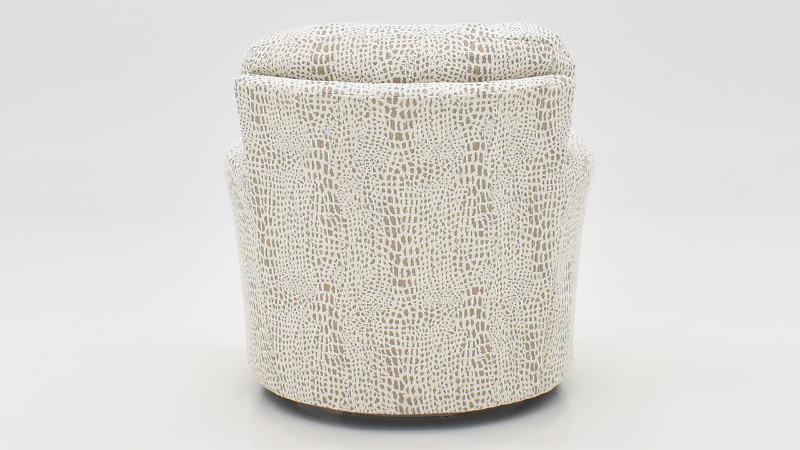 Rear  View of the Darwin Swivel Accent Chair in Off White by Chairs America | Home Furniture Plus Bedding