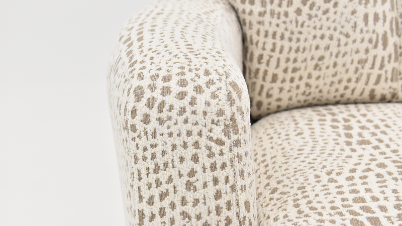 Close Up  View of the Darwin Swivel Accent Chair in Off White by Chairs America | Home Furniture Plus Bedding