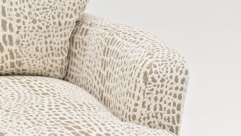 Close Up  View of the Darwin Swivel Accent Chair in Off White by Chairs America | Home Furniture Plus Bedding