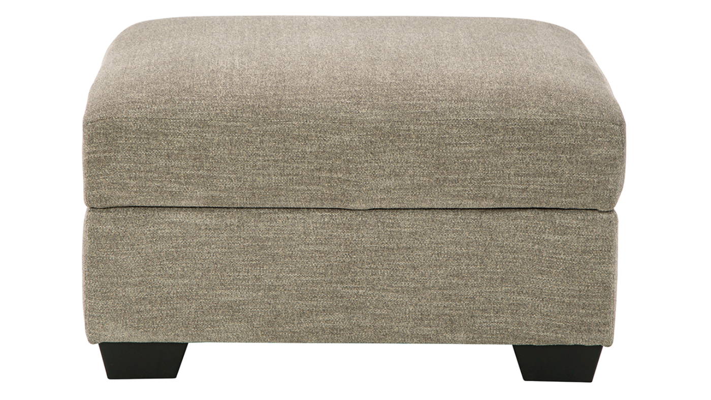 Front View of the Creswell Storage Ottoman in Stone Gray by Ashley Furniture | Home Furniture Plus Bedding