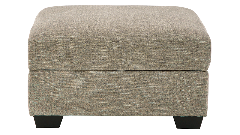 Front View of the Creswell Storage Ottoman in Stone Gray by Ashley Furniture | Home Furniture Plus Bedding