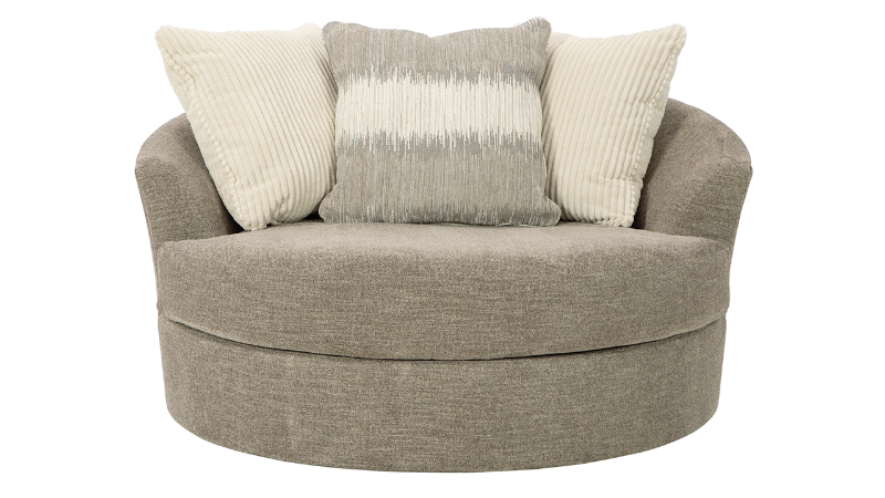 Front View of the Creswell Swivel Chair in Stone Gray by Ashley Furniture | Home Furniture Plus Bedding 