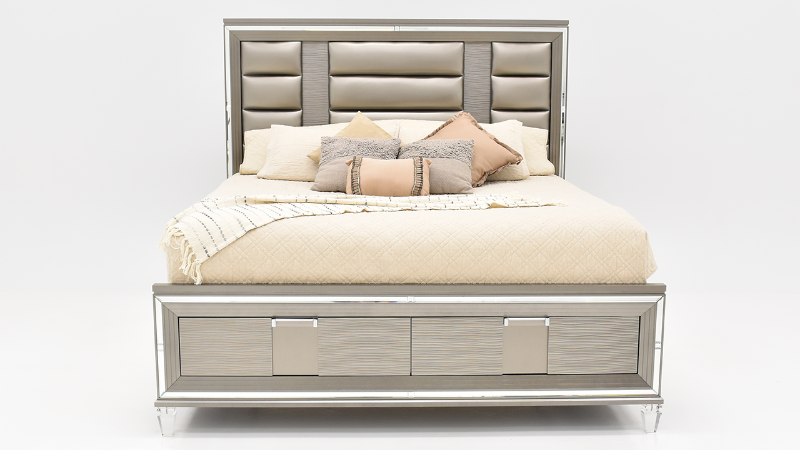 Front Facing View of the Twenty Nine Queen Storage Bed in Copper by Elements International | Home Furniture Plus Bedding