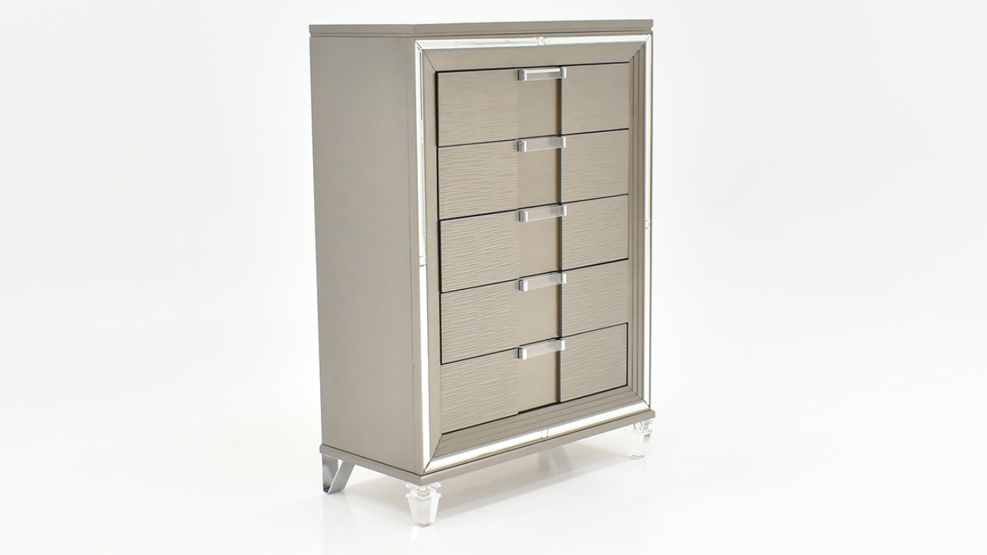 Angled View of the Twenty Nine Chest of Drawers in Copper by Elements International | Home Furniture Plus Bedding