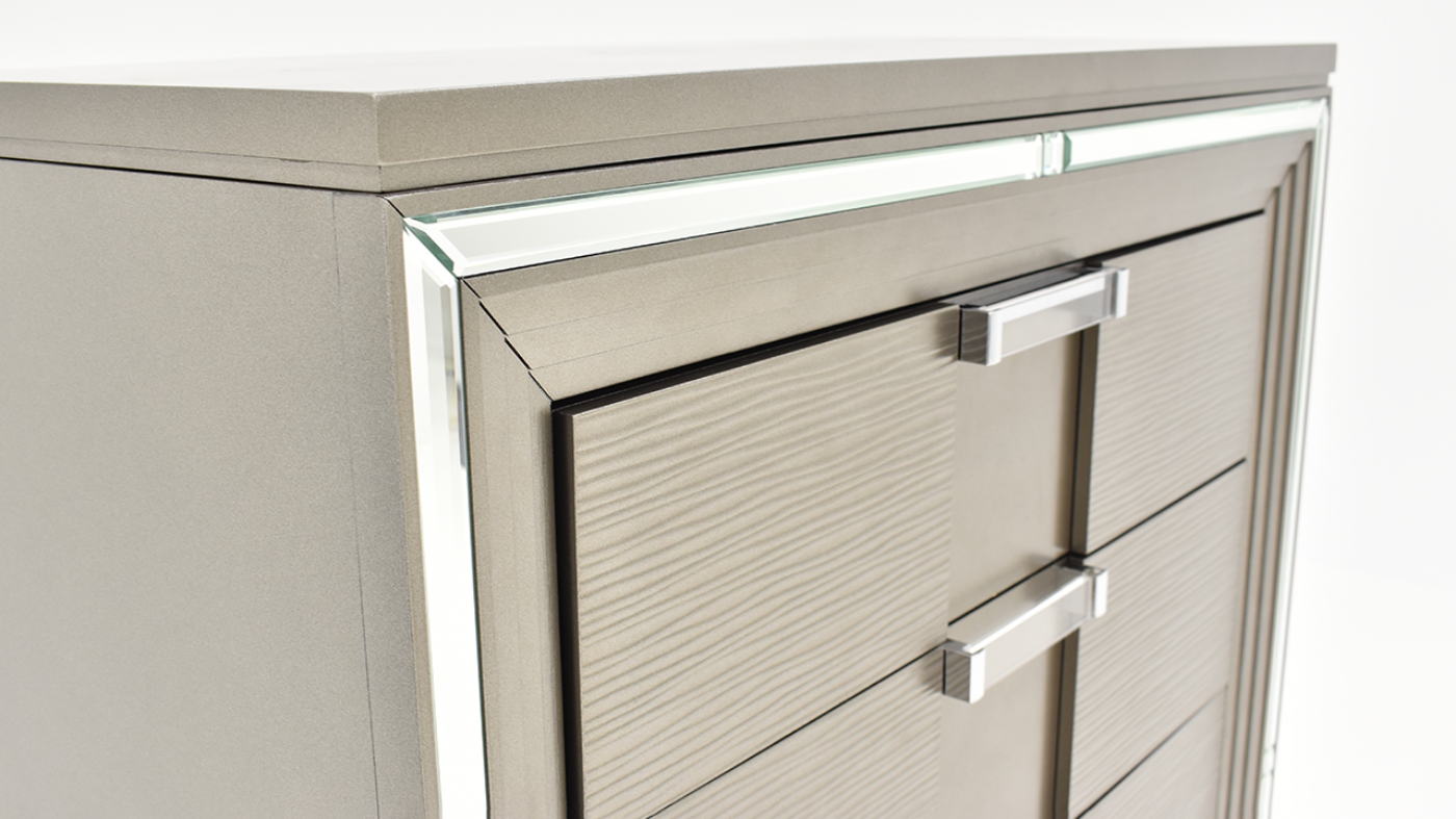 Close Up View of the Twenty Nine Chest of Drawers in Copper by Elements International | Home Furniture Plus Bedding