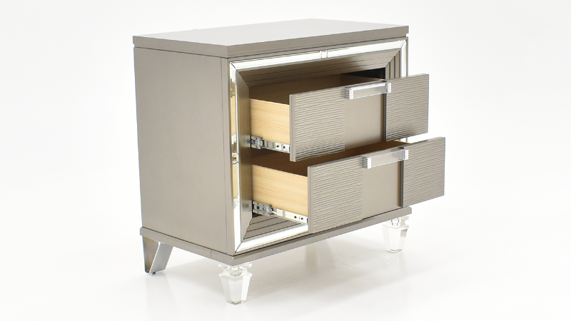 Open View of the Twenty Nine Nightstand in Copper by Elements International | Home Furniture Plus Bedding