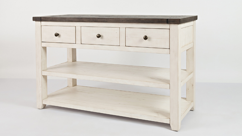 Slightly Angled View of the Madison County Sofa Console by Jofran | Home Furniture Plus Bedding