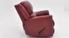 Side  View of the Mercury Swivel Glider Leather Recliner in Merlot Red by HomeStretch | Home Furniture Plus Bedding