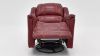 Front Facing  View of the Mercury Swivel Glider Leather Recliner in Merlot Red by HomeStretch | Home Furniture Plus Bedding