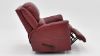Side  View of the Mercury Swivel Glider Leather Recliner in Merlot Red by HomeStretch | Home Furniture Plus Bedding