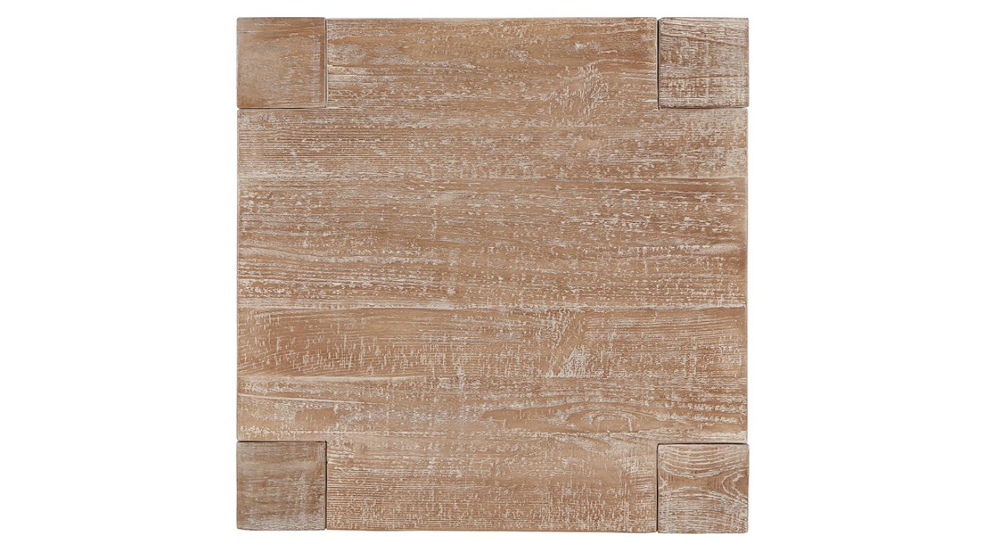 Top View of the Waltleigh Square End Table in Distressed Brown by Ashley Furniture | Home Furniture Plus Bedding