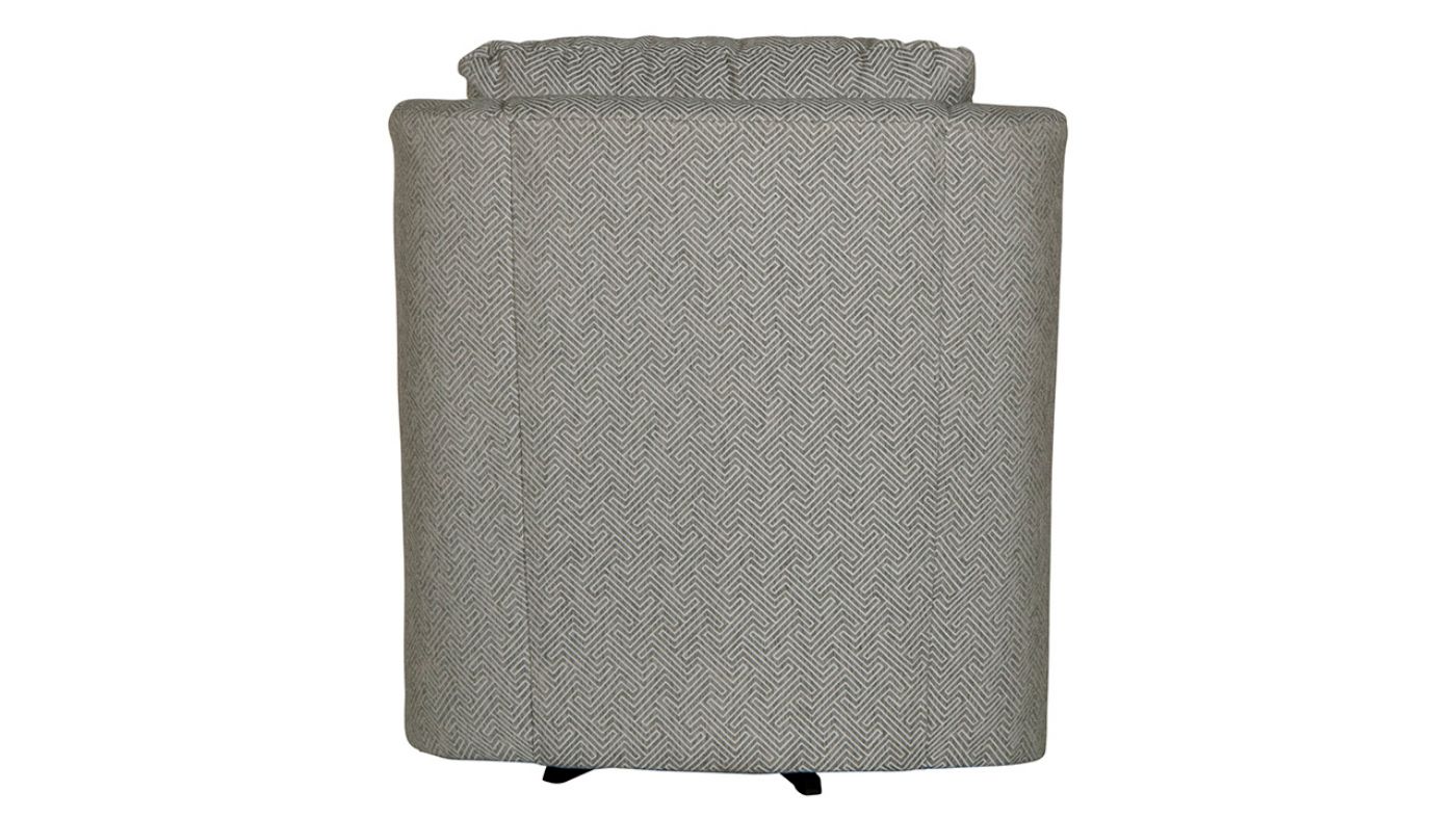 Rear Facing View of the Zeller Swivel Chair in Off White by Jackson Furniture | Home Furniture Plus Bedding