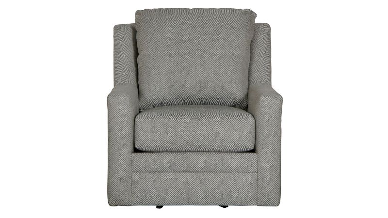 Front Facing View of the Zeller Swivel Chair in Off White by Jackson Furniture | Home Furniture Plus Bedding
