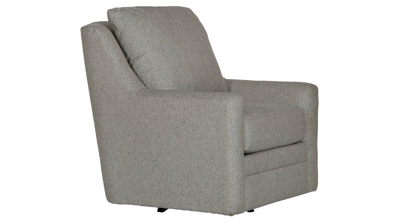 Angled View of the Zeller Swivel Chair in Off White by Jackson Furniture | Home Furniture Plus Bedding