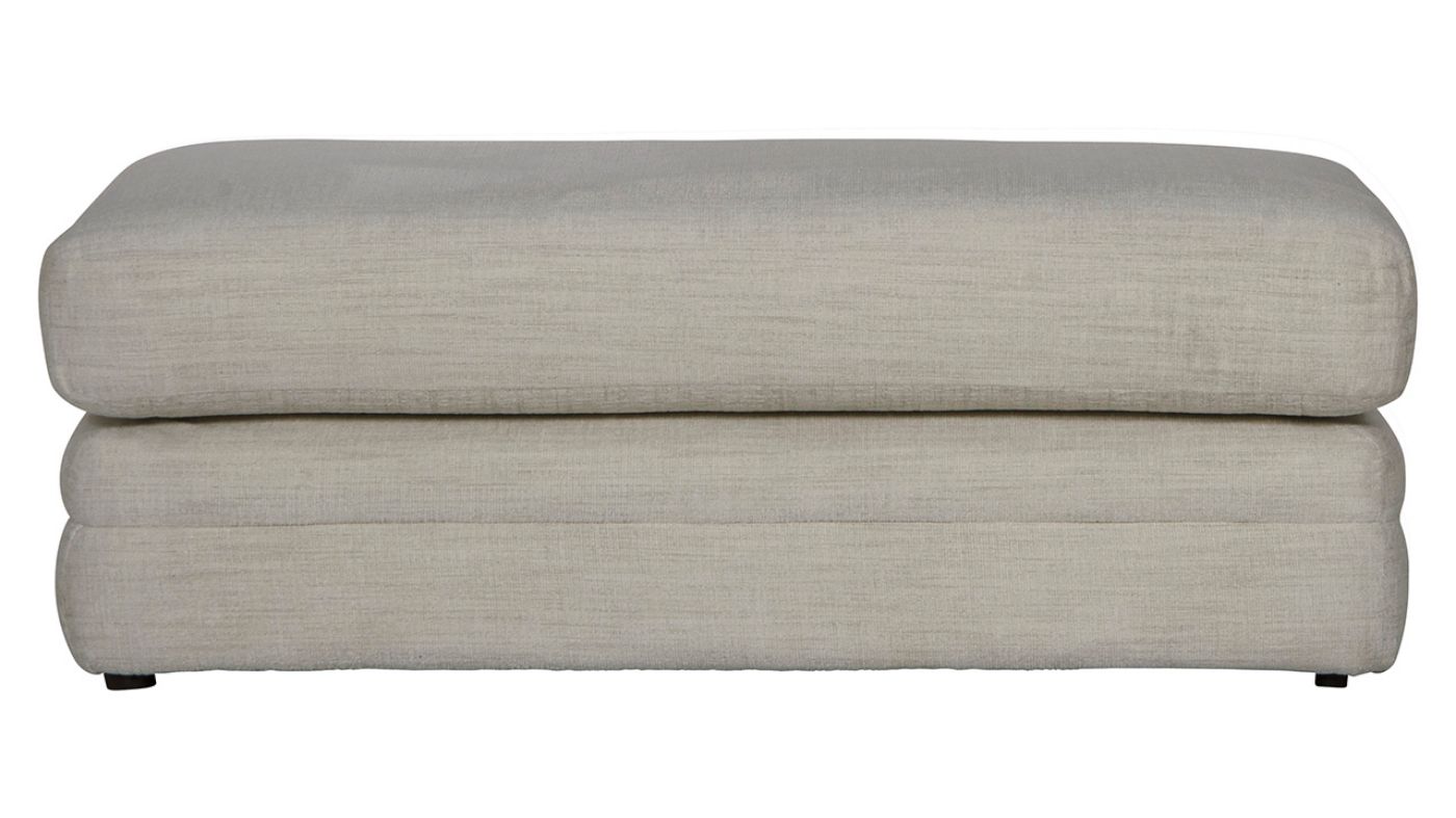 Front View of the Zeller Ottoman in Off White by Jackson Furniture | Home Furniture Plus Bedding