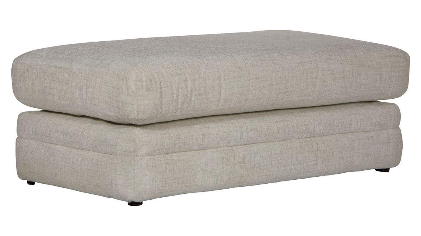 Angled View of the Zeller Ottoman in Off White by Jackson Furniture | Home Furniture Plus Bedding