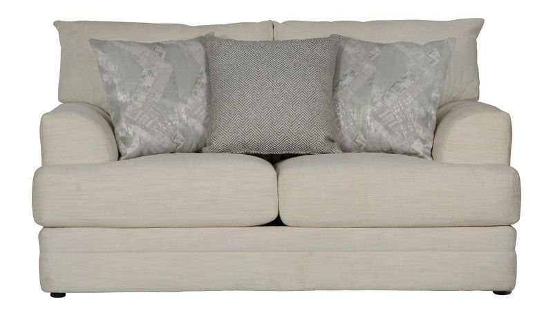 Front View of the Zeller Loveseat in Off White by Jackson Furniture | Home Furniture Plus Bedding