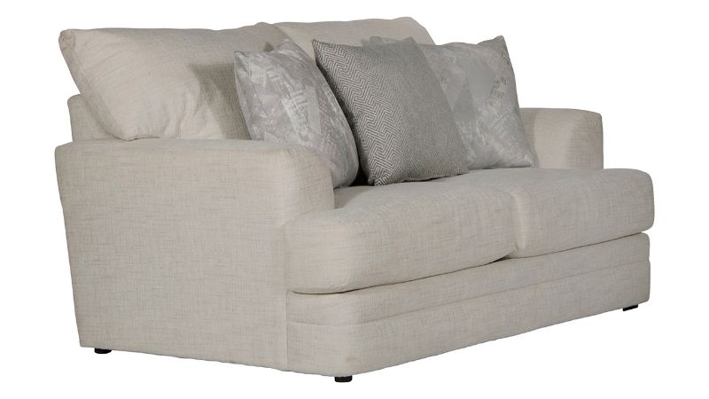Angled View of the Zeller Loveseat in Off White by Jackson Furniture | Home Furniture Plus Bedding