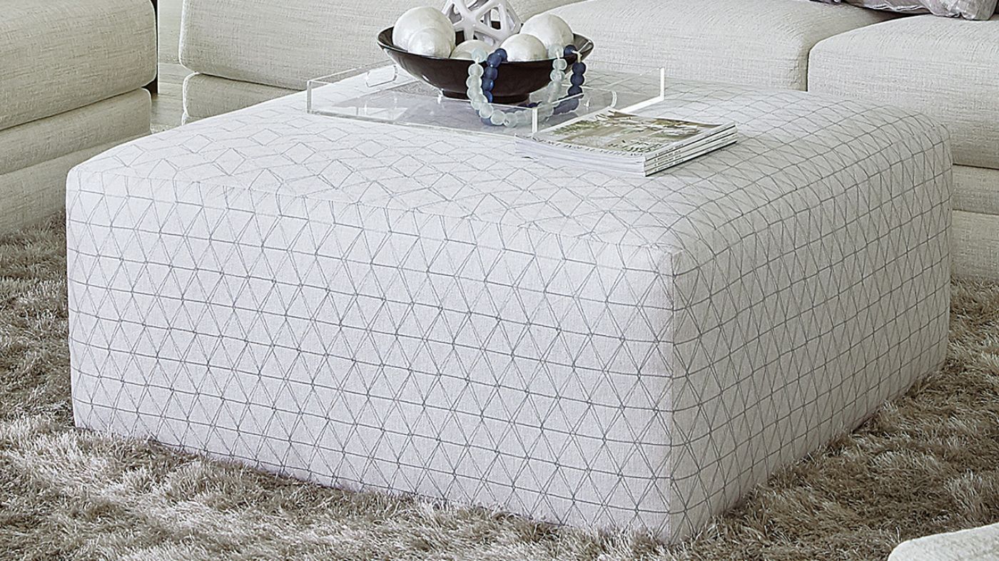 Room View of the Zeller Cocktail Ottoman in Off White by Jackson Furniture | Home Furniture Plus Bedding