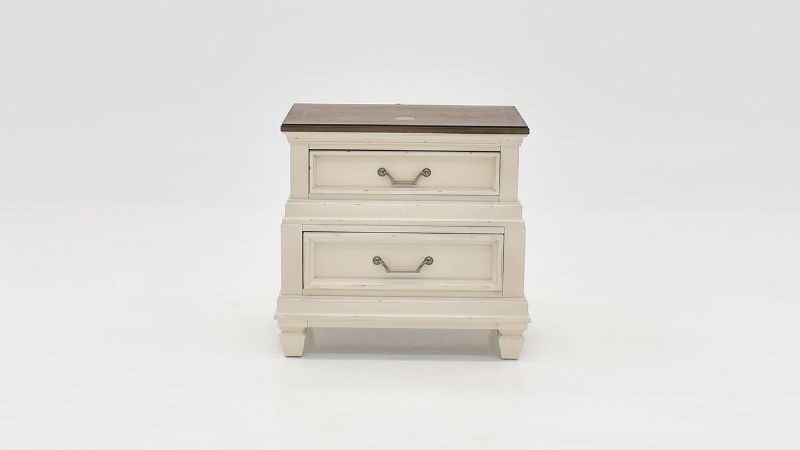 Layla Nightstand with Off White Finish | Home Furniture Plus Bedding