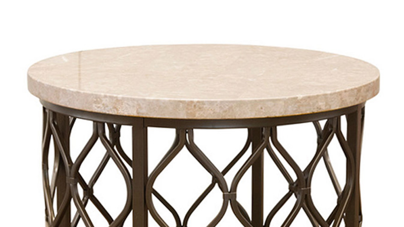 Roland End Table with Marble Top Section | Home Furniture Plus Bedding